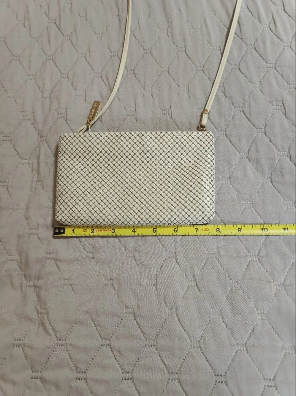 Whiting & Davis Vintage Metal Mesh Crossbody Bag Removable Strap